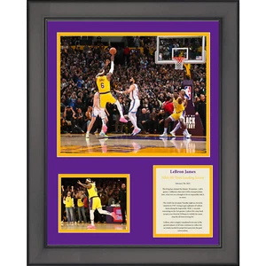 Framed LeBron James NBA All-Time Leading Scorer Lakers 12"x15" Photo Collage - Picture 1 of 1
