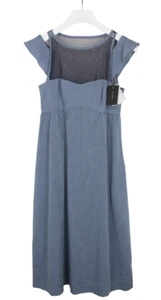 COP COPINE Salix Dress Women's (EU) 36 Lined Transparent Upper Part Blue - Picture 1 of 9