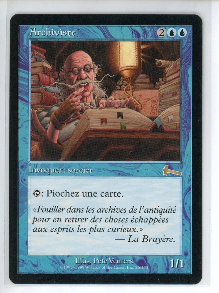 ARCHIVIST Urza's Legacy FRENCH #26 ULG(LP)(MTG) - Image 1 of 1