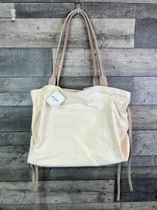 Bolso de Mano Free People Daybreaker Agua Salada Marfil Hombro Informal Lona Boho - Imagen 1 de 14