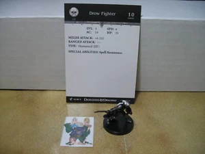 =Dungeons and Dragons D&D HARBINGER Drow Fighter 62/80 con tarjeta= - Imagen 1 de 1