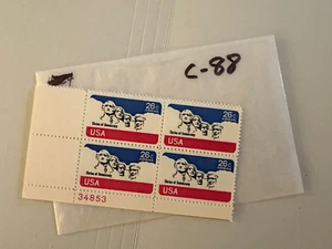 U. S. plate block-C-88 - Airmail - comb. shipping! - Picture 1 of 1