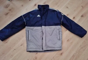 Marineblaue/Graue Stadionjacke/leichte Winterjacke von Adidas in Größe 152 - Bild 1 von 6