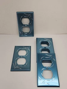 20 placas de pared de salida de aluminio vintage azules con diseño grabado - Imagen 1 de 10