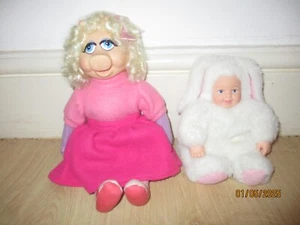 anne geddes white rabbit bunny and miss piggy direct connect 1989 - Picture 1 of 11