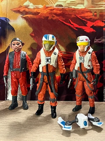 STAR WARS 3.75'' TFA X-WING PILOT LOT NIEN NUNB, C'AI THRENALLI & ELLO ASTY 2015 Cover