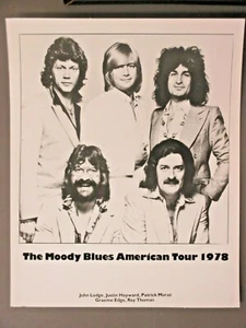 The Moody Blues schwarz & weiß 8X10 Hochglanz Promo Foto ORIGINAL 1978 Tour! - Bild 1 von 1