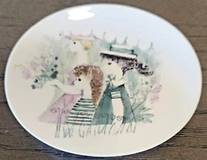 Plato de baratija vintage Rosenthal Handmalerei firmado Lis Muller Alemania 4,5" - Imagen 1 de 5