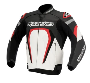 Alpinestars Motegi Motorcycle Leather Jacket Black White Red - EU 50 / UK 40 - Picture 1 of 2