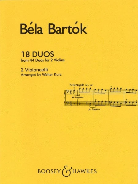 18 Duos Cello Duet - Bela Bartok Sheet Music Book NEW 048003046 - Image 1 of 1
