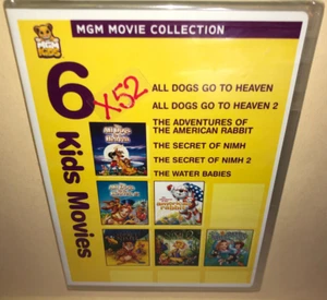 6 Animated Movies DVD Secret Of Nimh All Dogs Go To Heaven 1 2 Water Babies - Picture 1 of 4