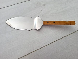 Vintage Rostfrei  Cake Server Pie Cutter/Slicer Timber handle/Stainless Steel - Imagen 1 de 8