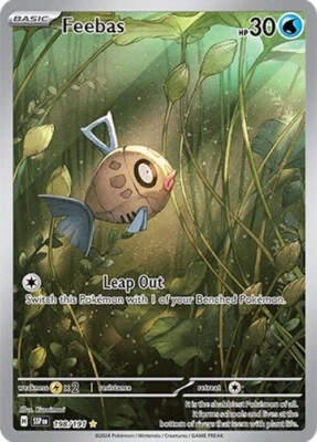 Feebas 198/191 IR Illustration rare Pokemon Surging Sparks SV8 - Image 1 of 2