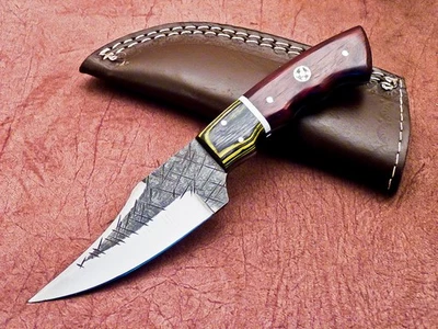 CUSTOM HAND FORGED CARBON STEEL 8" Railroad Spike Knife – SKINNING KNIFE TR-6224 - Image 1 of 4