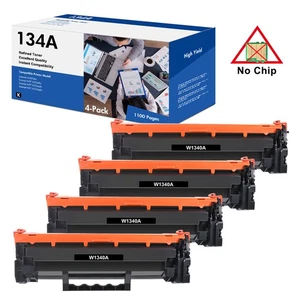 Paquete de 4 tóneres 134A W1340A compatibles con HP LaserJet M209dw MFP M234dw sin chip - Imagen 1 de 1