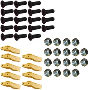 9 New Bucket Uni-Teeth with Hardware 1324720 Fits Caterpillar Skid Steers - Picture 1 of 12