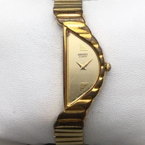 Reloj De Colección Seiko Rivoli Media Luna Mujer 1F20-5D59 Ver Notas Batería Nueva 7.25" - Imagen 1 de 16