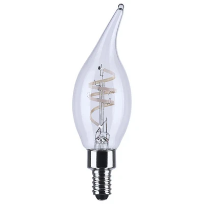 4 Watt CA11 LED - Reminiscent - Flex Gray Coil Filament - E12 - 2700K - 120 Volt - Image 1 of 4