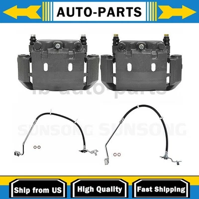 Pinzas de freno de disco delanteras + línea de freno delantera para Ford F-450 Super Duty 6,8 L Foto 1 de 4