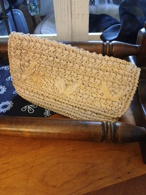 Cartera clutch vintage años 60 Wayne Taylor rafia Foto 1 de 4