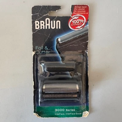 Testina da barba originale BRAUN serie 3000 lamina per rasoio elettrico InterFace & Excel - Immagine 1 di 4