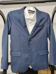 Jungen Anzug Jackett/Sakko/Blazer dunkel blau + weißes Hemd 122 von Zara - Bild 1 von 3