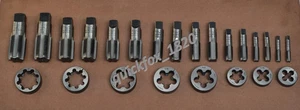 24x BSP BSPP TAPS & DIES SET 1/8" TO 1"  HIGH CARBON STEEL PLASTIC BOXED - Picture 1 of 1