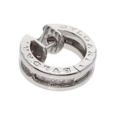 Pendiente izquierdo BVLGARI B-zero1 diamantes, oro blanco de 18 quilates, para mujer Foto 1 de 4
