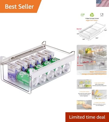 Organizador de cajones de nevera portátil - Solución de almacenamiento ajustable de 14,2 x 9,6 pulgadas Foto 1 de 4