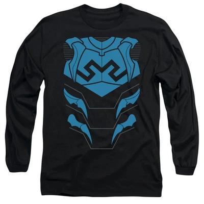 Jla Blue Beetle Mens Long Sleeve Shirt Black Officially Licensed - Image 1 of 4