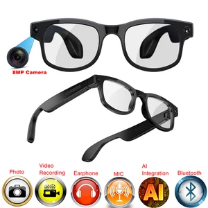 HD Video AI smart glasses with camera and bluetooth and video control - Picture 1 of 22