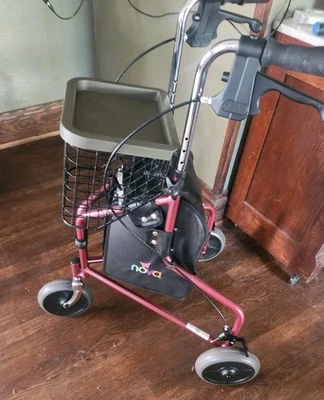 New Open Box Nova Joy Traveler Folding Three-wheel Walker With Tray - Image 1 of 4
