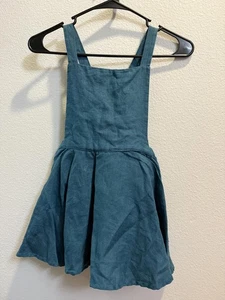 James Linen Overall Dress - Size 6 - Teal - Picture 1 of 3