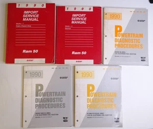 1990 Dodge Ram 50 Pickup Truck Factory Service Manual Set Mitsubishi Shop Book - Bild 1 von 24