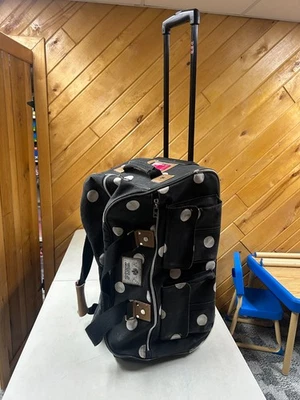 VICTORIAS SECRET PINK STORE LARGE ROLLING LUGGAGE DUFFLE BAG SUITCASE BAG - Image 1 of 4