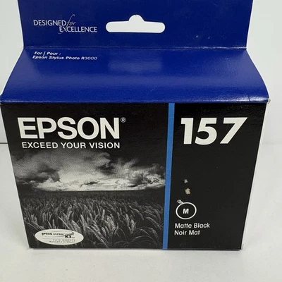 Genuine Epson Inkjet 157 Matte Black T1578- EXPIRED 1/2018 - Image 1 of 4