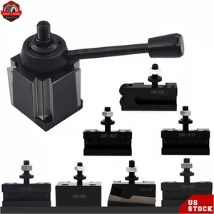 Wedge Tool Post Set AXA 250-111 Swing Dia 12" Plus 2 Extra Tool Holder US - Picture 1 of 12