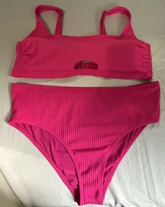 Conjunto de Bikini Xhilaration Rosa Caliente Talla Grande 24W/26W - Imagen 1 de 8