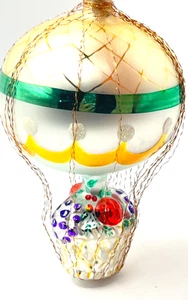 Christopher Radko FRUIT IN BALLOON ornament Wire Wrap 1991 Vintage - Picture 1 of 7