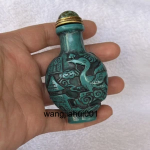 Colección Frasco de Tabaco Chino Tallado a Mano Suerte Patrón Clásico Botella de Tabaco - Imagen 1 de 8