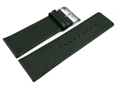 Bracelet de montre cuir de veau lisse vert foncé 30mm - Photo 1/2