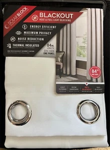 White 54 in. W x 84 in. L Grommet Blackout Window Panel - Picture 1 of 2