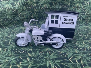 See's Candies Diecast Motorcycle & Delivery Side Car - Picture 1 of 12