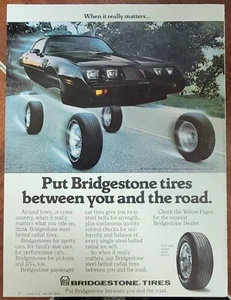 1979 Pontiac Trans Am Bridgestone Radial Tires Print Ad - Picture 1 of 1