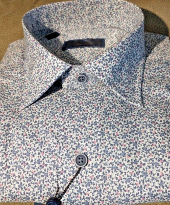 NWT David Donahue Men's Size M Short Sleeve Button Down Shirt Fancy - Image 1 of 4