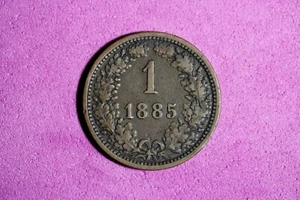 1885 Austria 1 Kreuzer Copper Coin #M20453 - Picture 1 of 2