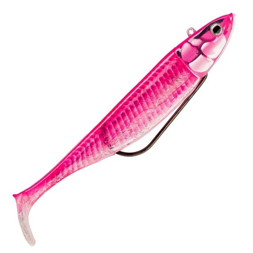 2 Pack of Rigged 12cm Storm Biscay Shad Soft Body Fishing Lures - Pink ...