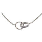 Cartier Necklace Pendant Love 18K WG Gold Diamond Women's White Used