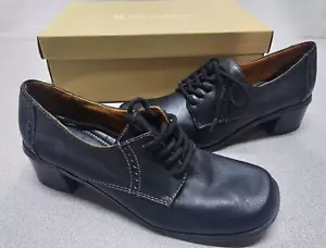 NIB Naturalizer Womens Size 6 M Black Leather Oxford Casual Shoe 1.5" Heel - Picture 1 of 9