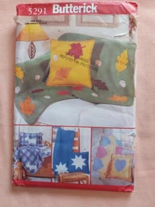 Mantas Butterick 5291 con patrón de almohadas a juego - Imagen 1 de 2